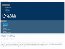 Tablet Screenshot of blog.gale.com